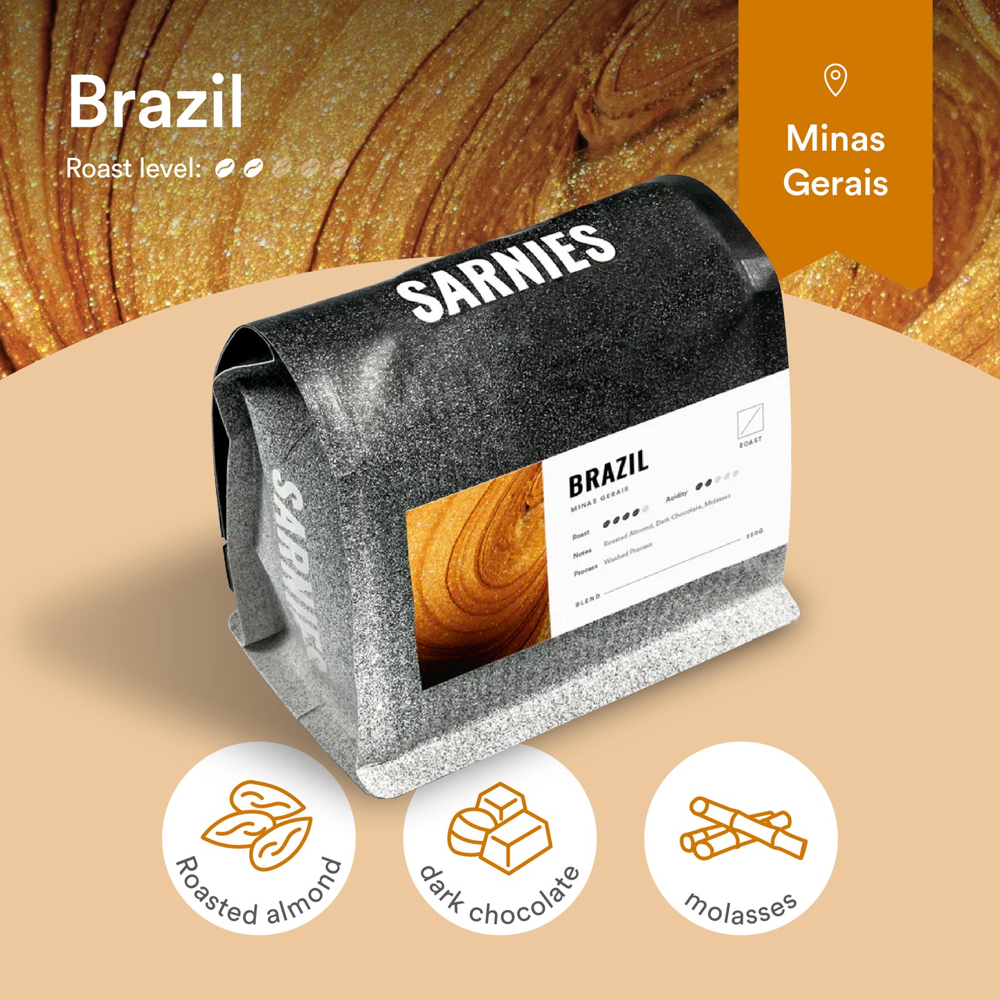 Brazil, Minas Gerais Coffee Bean (Single Origin)